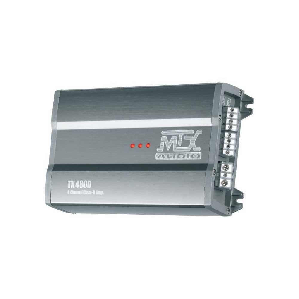 MTX TX480D Amplificateur voiture Classe-D 4x120W RMS @2O ou 2x240W RMS