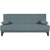 Banquette convertible 3 places - LIMRA - Tissu menthe- 2 coussins - Co
