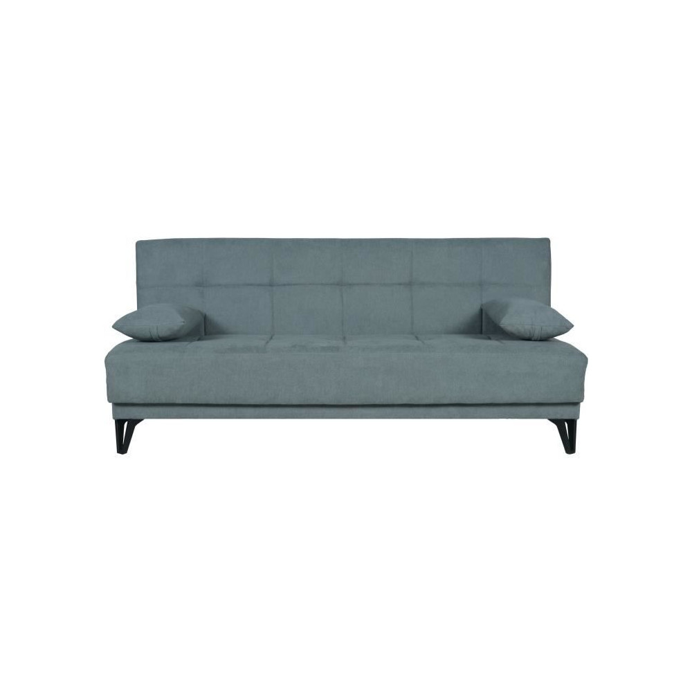 Banquette convertible 3 places - LIMRA - Tissu menthe- 2 coussins - Co Banquette convertible 3 places - LIMRA - Tissu menthe- 2 coussins - Co