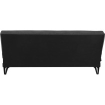 Banquette convertible 3 places - LIMRA - Tissu gris clair - 2 coussins