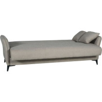 Canapé convertible 3 places - OTTOWA - Tissu beige - 2 coussins - Cof