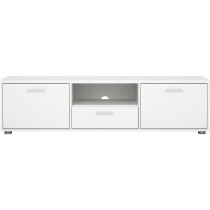 Meuble TV - MEDIA - Blanc mat - 2 portes, 1 tiroir - 147,2 x 39,8 x 38