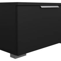 Meuble TV - MATCH - Noir mat - 2 tiroirs, une niche - 172,7 x 39,9 x 3