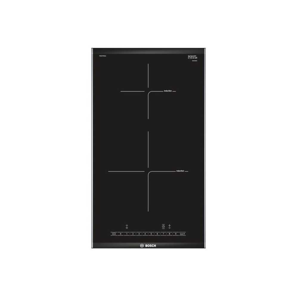 Table de cuisson vitrocéramique BOSCH PIB375FB1E - 2 foyers induction Table de cuisson vitrocéramique BOSCH PIB375FB1E - 2 foyers induction