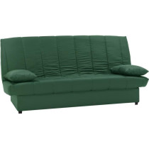 Banquette clic clac 3 places - Tissu 100% coton Vert - Style Contempor