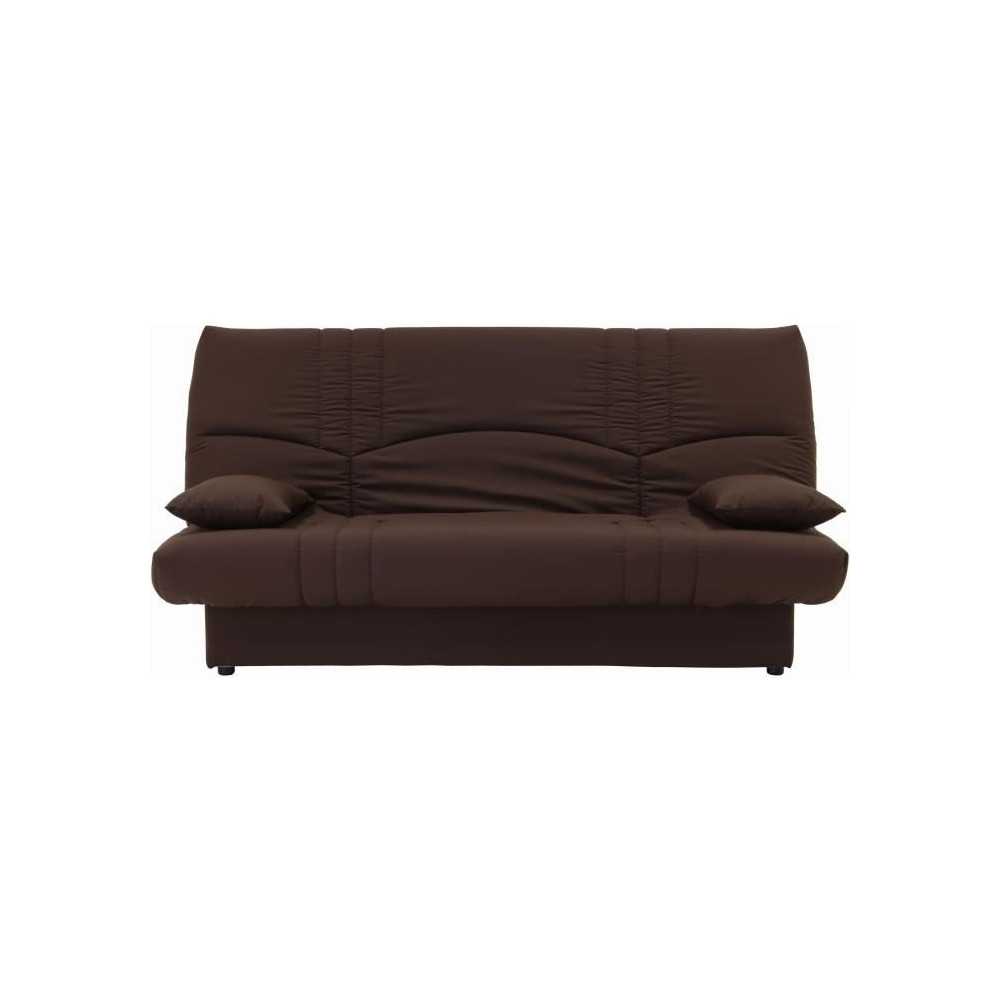 Banquette clic clac 3 places - Tissu chocolat - Style Contemporain - L Banquette clic clac 3 places - Tissu chocolat - Style Contemporain - L