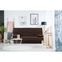 Banquette clic clac 3 places - Tissu chocolat - Style Contemporain - L