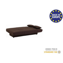 Banquette clic clac 3 places - Tissu chocolat - Style Contemporain - L