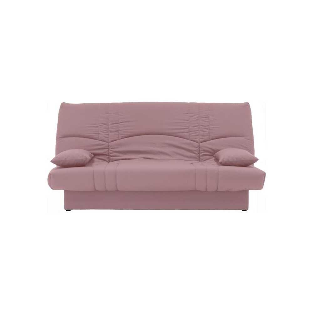 Banquette clic clac 3 places - Tissu rose - Style Contemporain - L 190