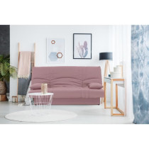 Banquette clic clac 3 places - Tissu rose - Style Contemporain - L 190