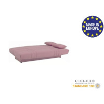 Banquette clic clac 3 places - Tissu rose - Style Contemporain - L 190