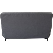 Banquette clic clac 3 places - Tissu gris moyen - L199 x P96 x H103 cm