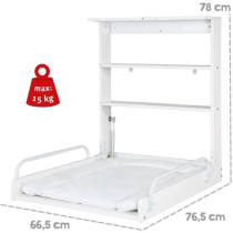 Table a langer murale rabattable - ROBA - Matelas imperméable inclus