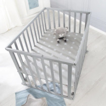 Parc bébé pliable - ROBA - LITTLE STARS - 75 x 100 cm - Hauteur rég