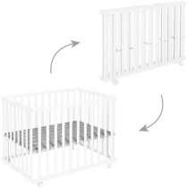 Parc bébé pliable - ROBA - LITTLE STARS - 75 x 100 cm - Réglable en