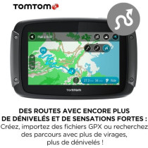 TomTom GPS Moto RIDER 550 Premium Pack - 4, 3 pouces, Carte Monde, Tom