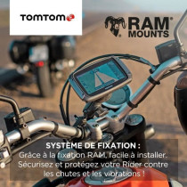 TomTom GPS Moto RIDER 550 Premium Pack - 4, 3 pouces, Carte Monde, Tom