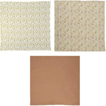 Lot de 3 langes - DOMIVA - Honey Moon - Mousseline de coton - Doux et