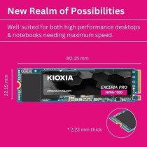 SSD - KIOXIA - EXCERIA PRO - 1 To, M.2, 7300 Mo/s lecture, 6400 Mo/s