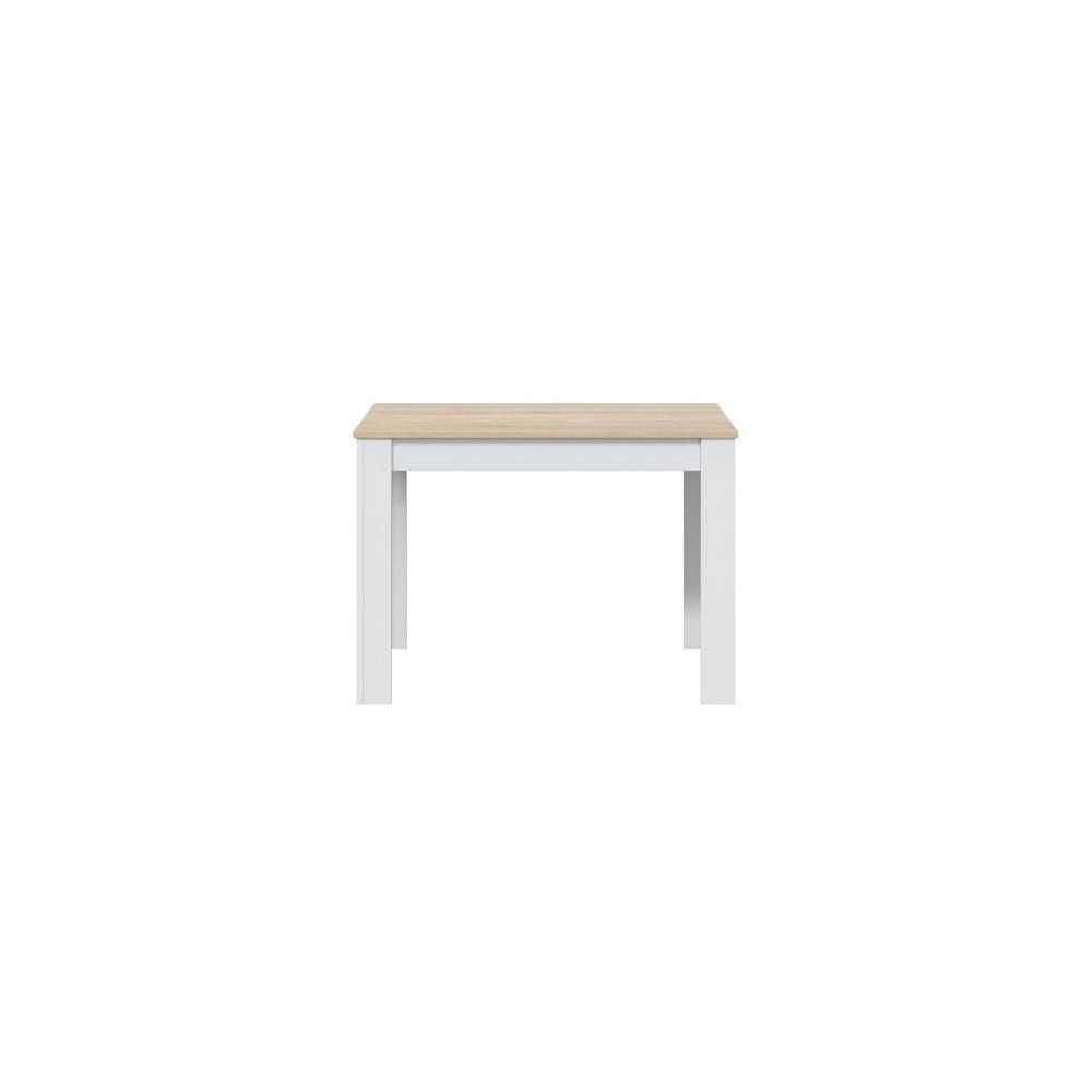 Table a manger LILIAN L109 x P67cm - Blanc / Bois Table a manger LILIAN L109 x P67cm - Blanc / Bois