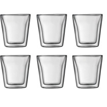 BODUM CANTEEN Set 6 verres double paroi 0.1 l Transparent