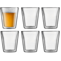 BODUM CANTEEN Set 6 verres double paroi 0.2 l Transparent