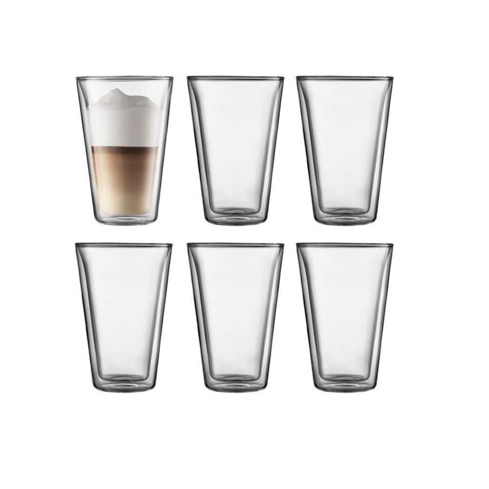 BODUM CANTEEN Set 6 verres double paroi 0.4 l Transparent