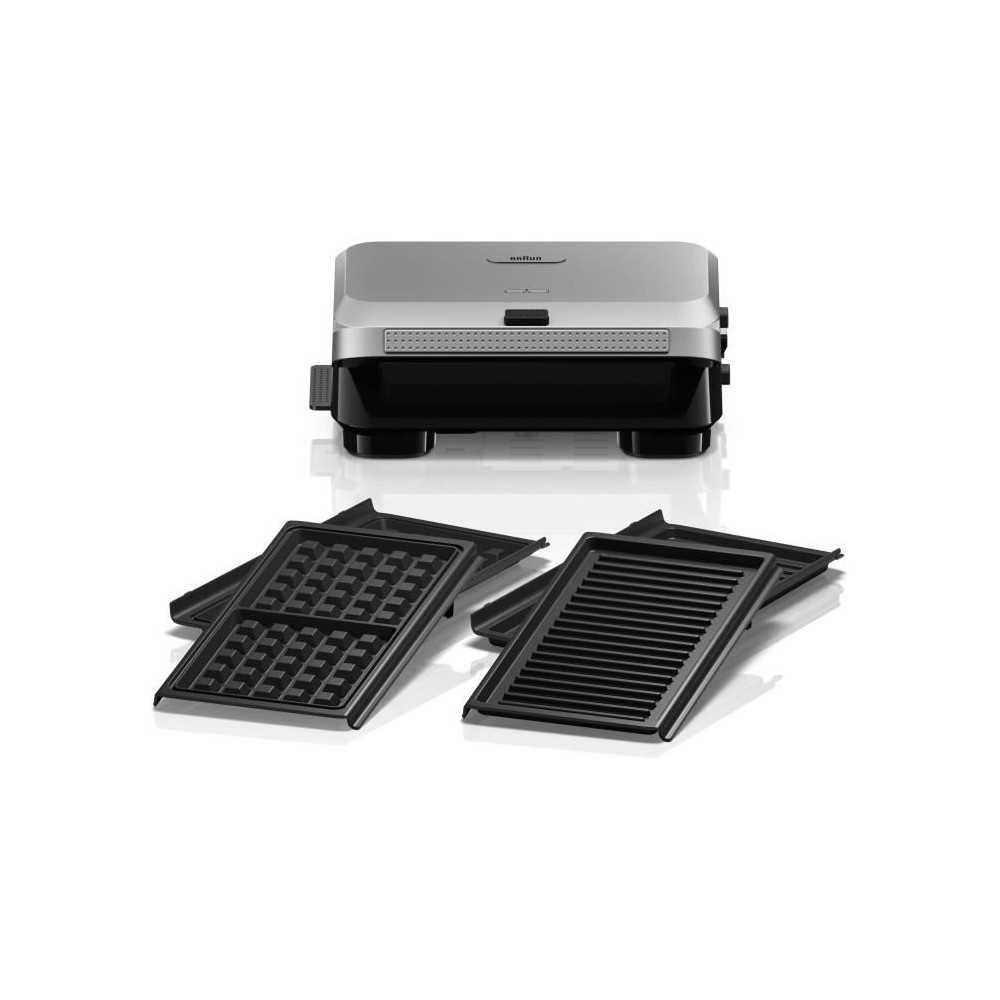 Grill - BRAUN - Sandwich Maker 5 SM5005 - 800 W - Inox / Noir Grill - BRAUN - Sandwich Maker 5 SM5005 - 800 W - Inox / Noir