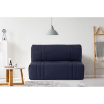 Banquette BZ DREAM - Tissu 100% Coton bleu foncé - Couchage 140x190 c