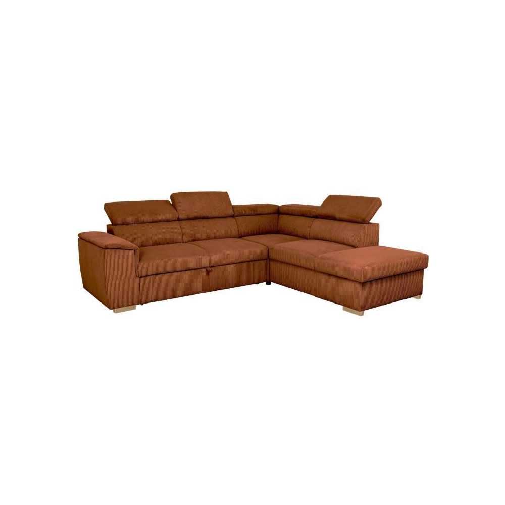 Canapé d'angle convertible réversible - 5 places - DAYTONA - Tissu L Canapé d'angle convertible réversible - 5 places - DAYTONA - Tissu L