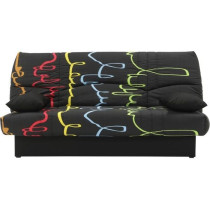 Banquette clic clac 3 places - Motif graffiti - Style Contemporain - L