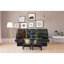 Banquette clic clac 3 places - Motif graffiti - Style Contemporain - L