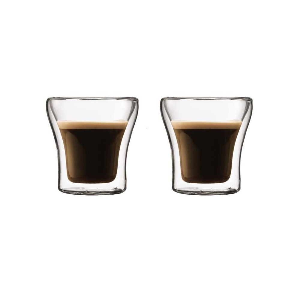 Set 2 verres - BODUM - Assam - Double paroi - 0.1 l - Transparent