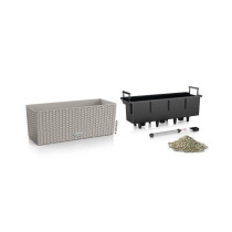 Jardiniere - Balconera cottage 50 - Kit complet - Brun sable - 8 L - L