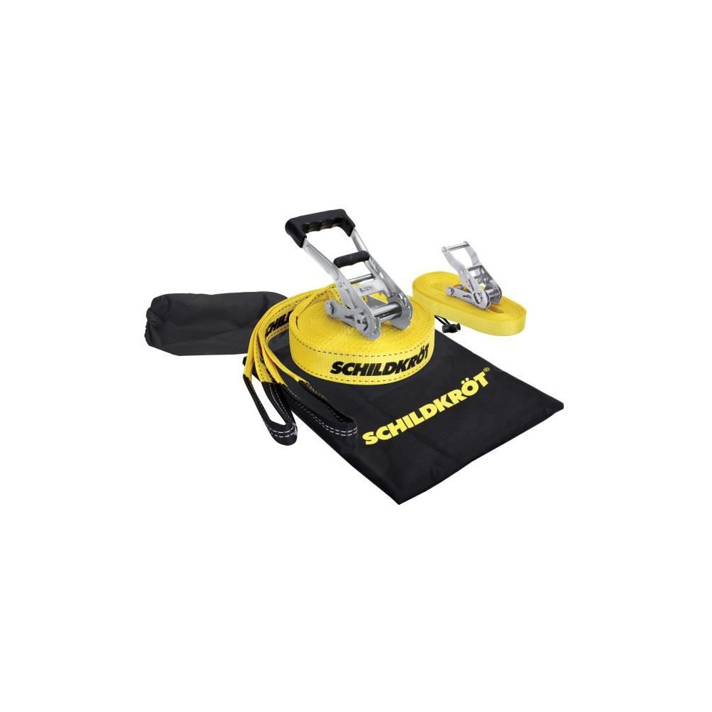 Slackline - SCHILDKROT - 15 m de long x 5 cm de large - Cliquet en m