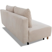 Canapé droit convertible 3 places GINO - Tissu Lincoln pearl - Avec c