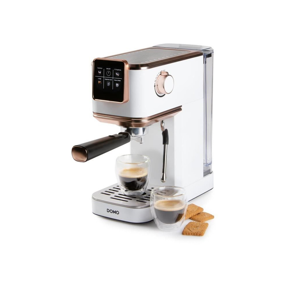 Machine a expresso 3 en 1 - DOMO - DO746K - 1350 W - 20 Bar - Blanc /