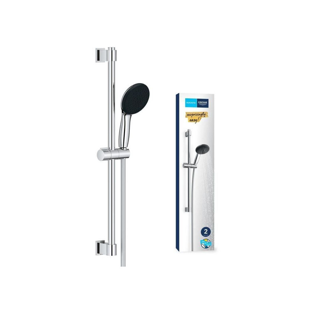 Ensemble de douche avec pommeau 2 jets, barre 60cm et flexible - GROHE Ensemble de douche avec pommeau 2 jets, barre 60cm et flexible - GROHE