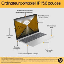PC Portable HP 15-fc0118nf - Windows 11 - 15,6 FHD IPS - Ryzen 7-5825U