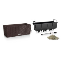 Jardiniere - Balconera cottage 50 - Kit complet - Moka - 8 L - LECHUZA