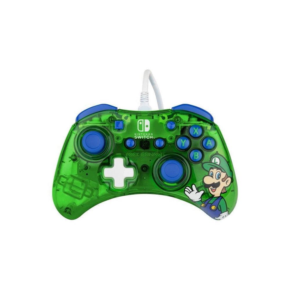 Manette de jeu - Rock Candy - Super Mario LUIGI - Filaire - Couleurs v Manette de jeu - Rock Candy - Super Mario LUIGI - Filaire - Couleurs v