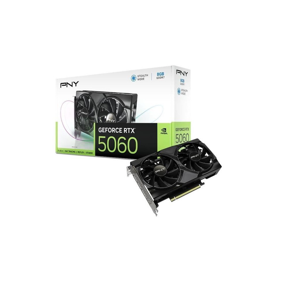 PNY - Carte Graphique - GEFORCE RTX™ 5060 - 8GB - Dual Fan - DLSS 4