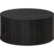 Table basse - Ronde - En MDF - Noir - Essentiel - Diametre 80 cm Haute
