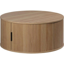 Table basse - Ronde - En MDF - Chene - Essentiel - Diametre 80 cm Haut