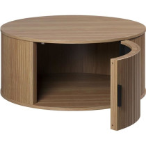 Table basse - Ronde - En MDF - Chene - Essentiel - Diametre 80 cm Haut