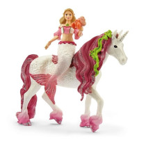 Figurine schleich Sirene Feya sur licorne de mer- Set de 3 Pieces - Fi