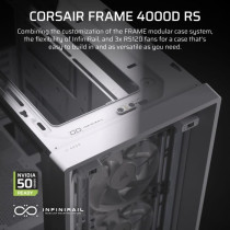 Boîtier PC - CORSAIR - FRAME 4000D RS - Moyen-tour - Blanc - CC-90113