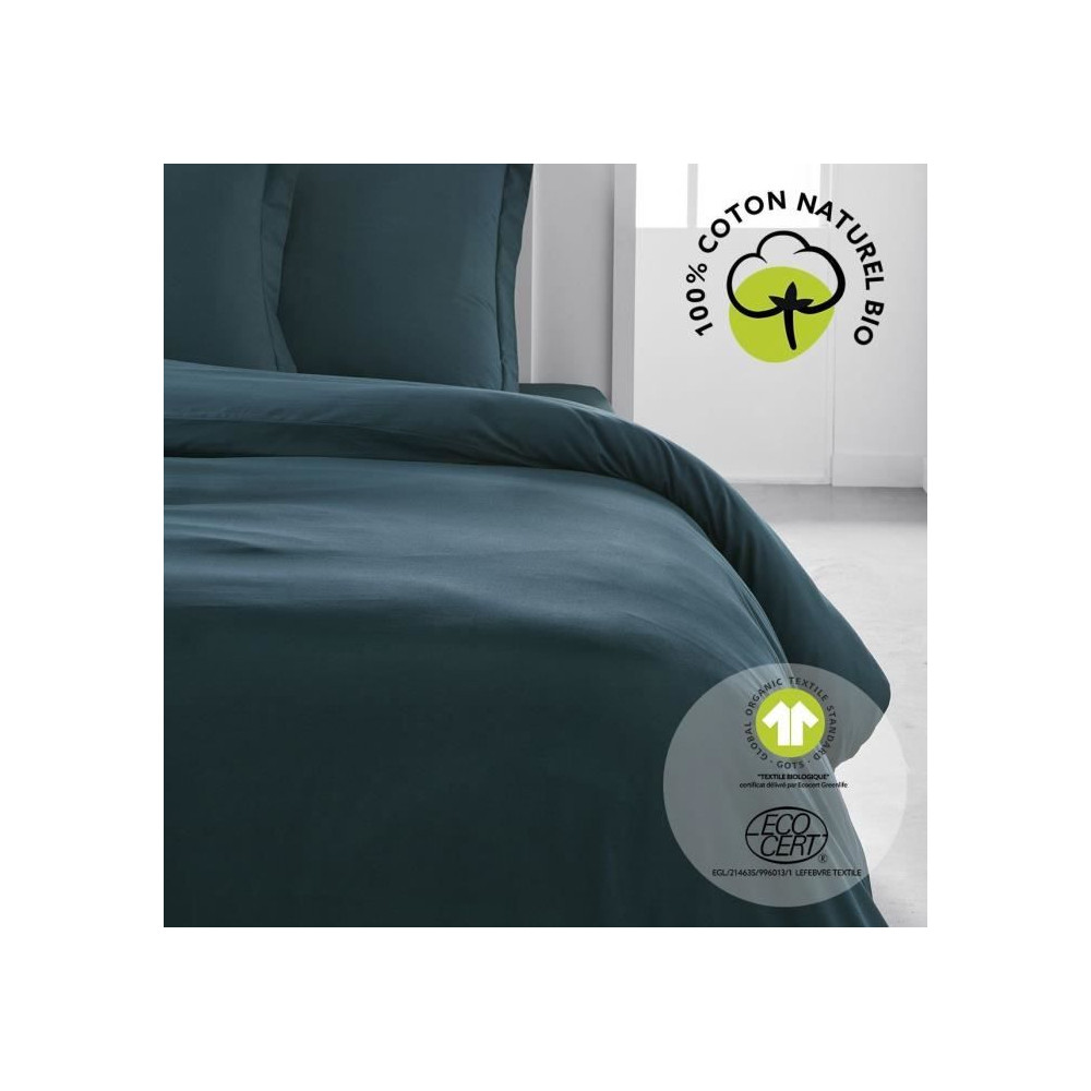 Parure de lit - TODAY - 220 x 240 cm - Coton 100% - Bio - Confort exce Parure de lit - TODAY - 220 x 240 cm - Coton 100% - Bio - Confort exce
