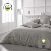Parure de lit - TODAY - 240 x 260 cm - 100% Coton Bio - Dune - Lavable