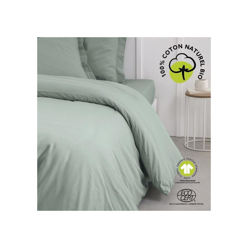 Parure de lit - TODAY - 240 x 260 cm - Coton - Organic - Certifié GOT Parure de lit - TODAY - 240 x 260 cm - Coton - Organic - Certifié GOT